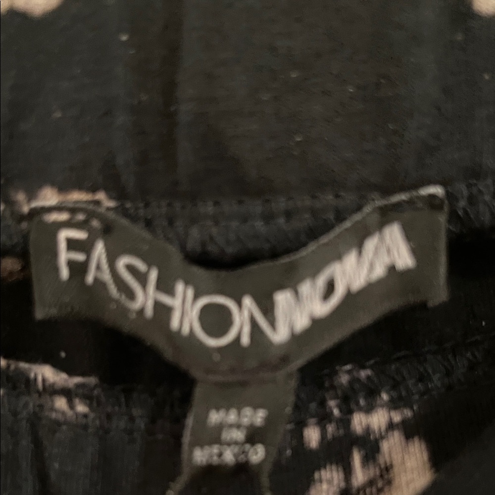 Black and Beige Tie-Dye Fringe Skirt - Picture 3 of 6